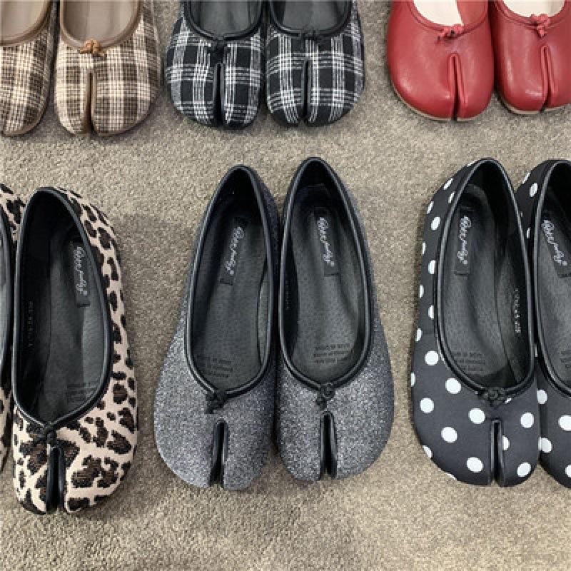 2025 весна и осень новая обувь Doudou женская обувь с подпальцевой частью копытца поросенка носки ленивые туфли-подковы плоские одинарные туфли осень