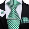 Набор для Мужчин: клетчатый галстук 8,5 см, клип и запонки в клетку