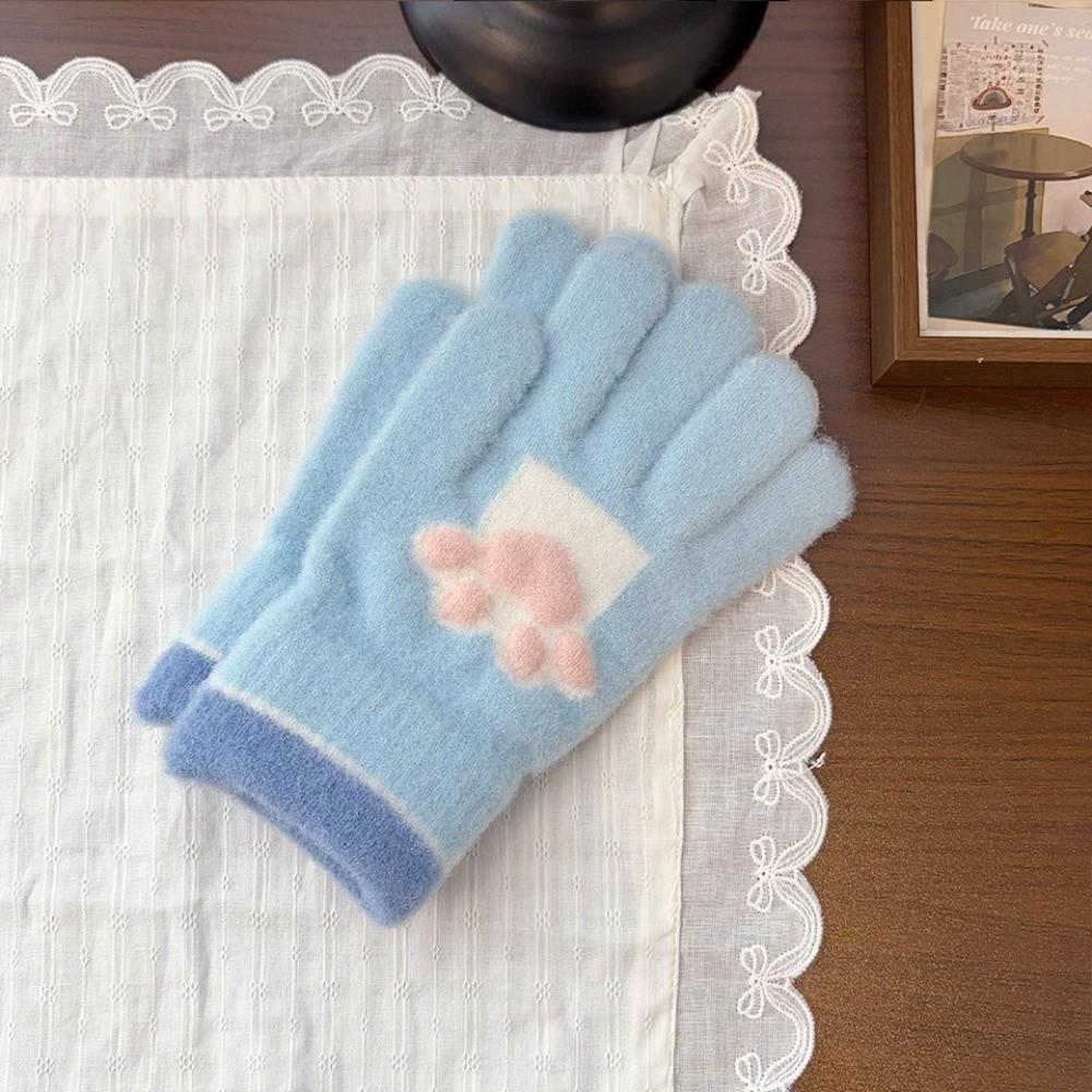 Polyester School Age Kids Warm Gloves Cold Proof Winter Thick Gloves For Writing