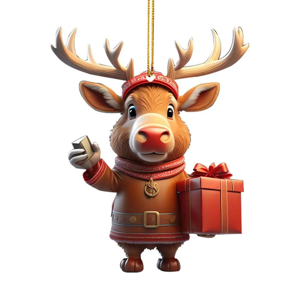 Разноцветные рождественские украшения Акриловые елочные украшения Креативные подвесные подвески