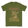 Men's T-Shirts Funny Flight was Never an Option Novelty Cotton Tees Short Sleeve  T Shirt Round Collar Clothes Gift Idea