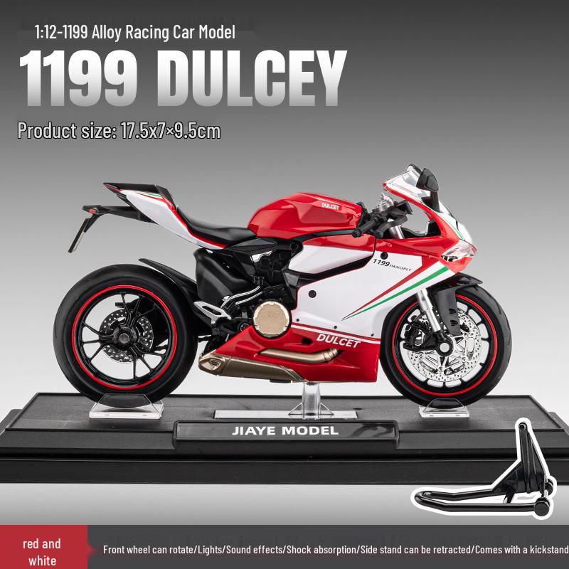 Кавасаки 1:12 Модель мотоцикла Ducati Alloy со звуком для детей