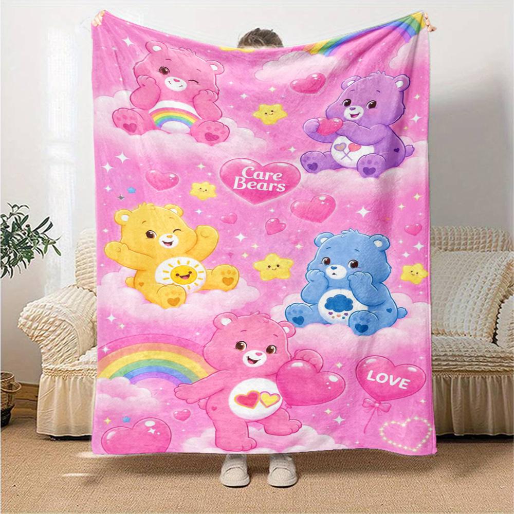Bear Theme Printed Blanket - Perfect for Couch, Bed, Travel & Outdoor Use | Machine Washable, Cozy & Durable.