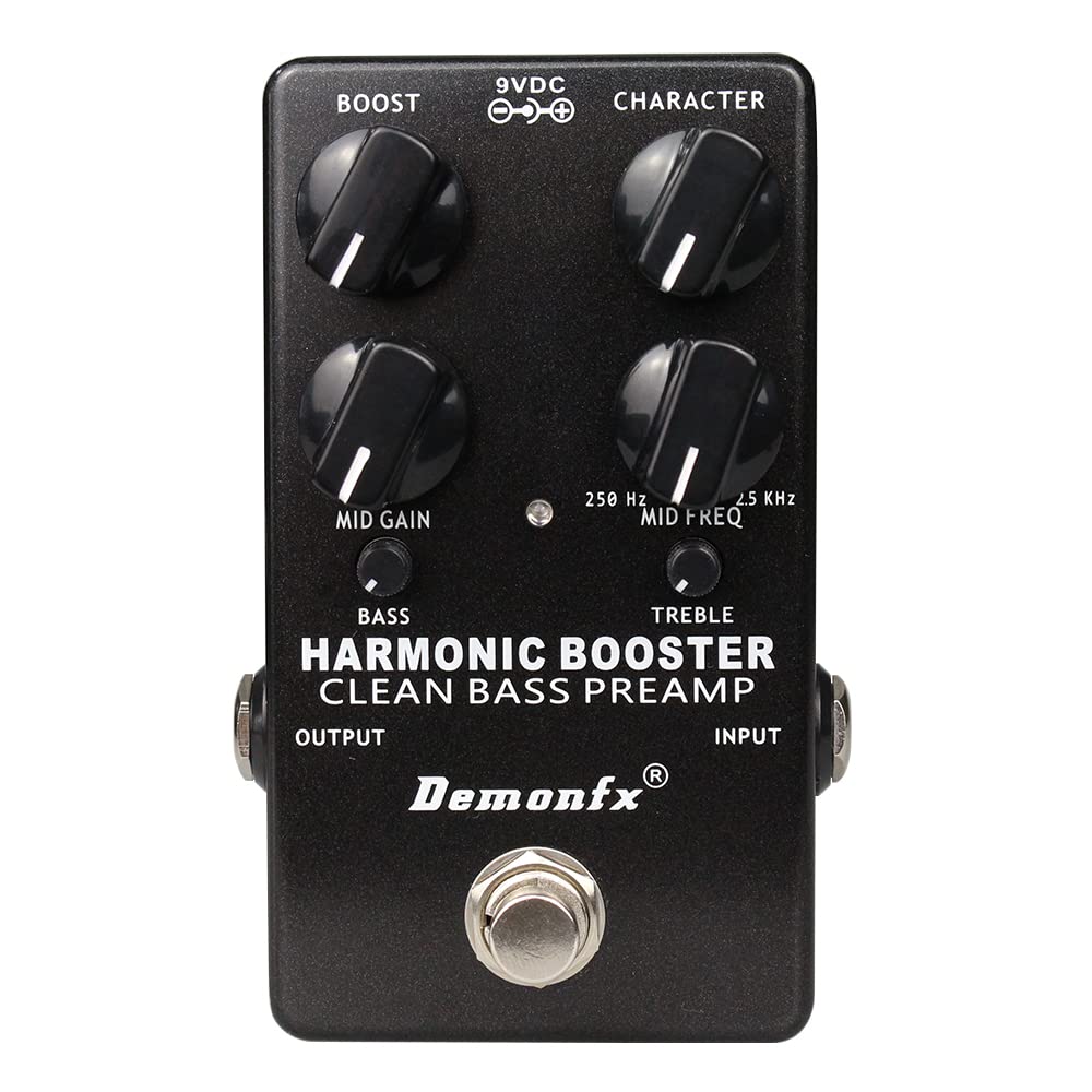 Demonfx HARMONIC Electronics Harmonic Booster Клон Harmonic Booster Басовый Преамп Чистый Бустер Педаль Басовых Эффектов BOOSTER/Darkglass (Клон Темного Стекла)