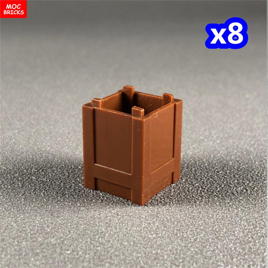 Серия контейнеров MOC Bricks Коробка для демонстрации Ведро Таз Горшок Упаковка Корзина Аксессуары Собранные Строительные Блоки Игрушки Подарок для Детей