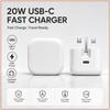 Оригинальное 20 Вт PD USB-C Быстрое зарядное устройство с вилкой UK Складное настенное зарядное устройство Портативный адаптер питания Для iPhone Android