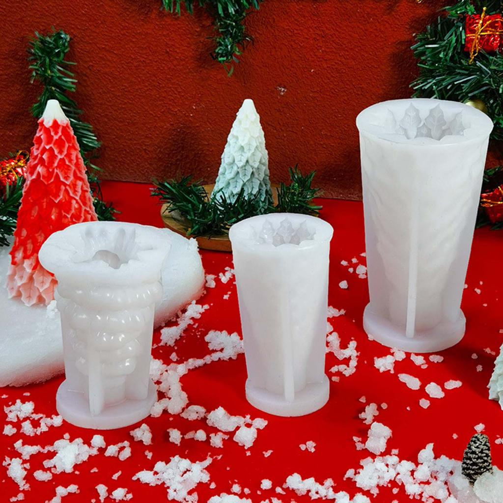 3D-елочная свеча, силиконовые свечи, рождественская елка для изготовления свечей, мыла, украшений своими руками на Рождество, свадьбы