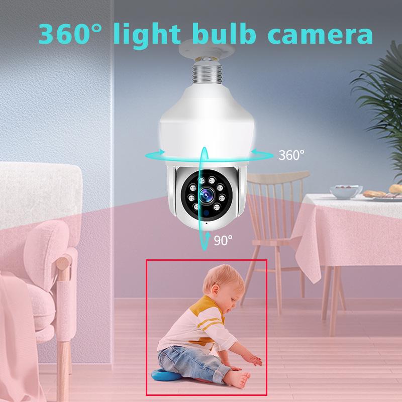 Smart Surveillance Bulb Camera with HD Night Vision and Full-Color Mobile Monitoring