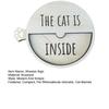 Знак-напоминание о кошке. Индикатор кошки внутри или снаружи. Деревянный индикатор местонахождения кошки.