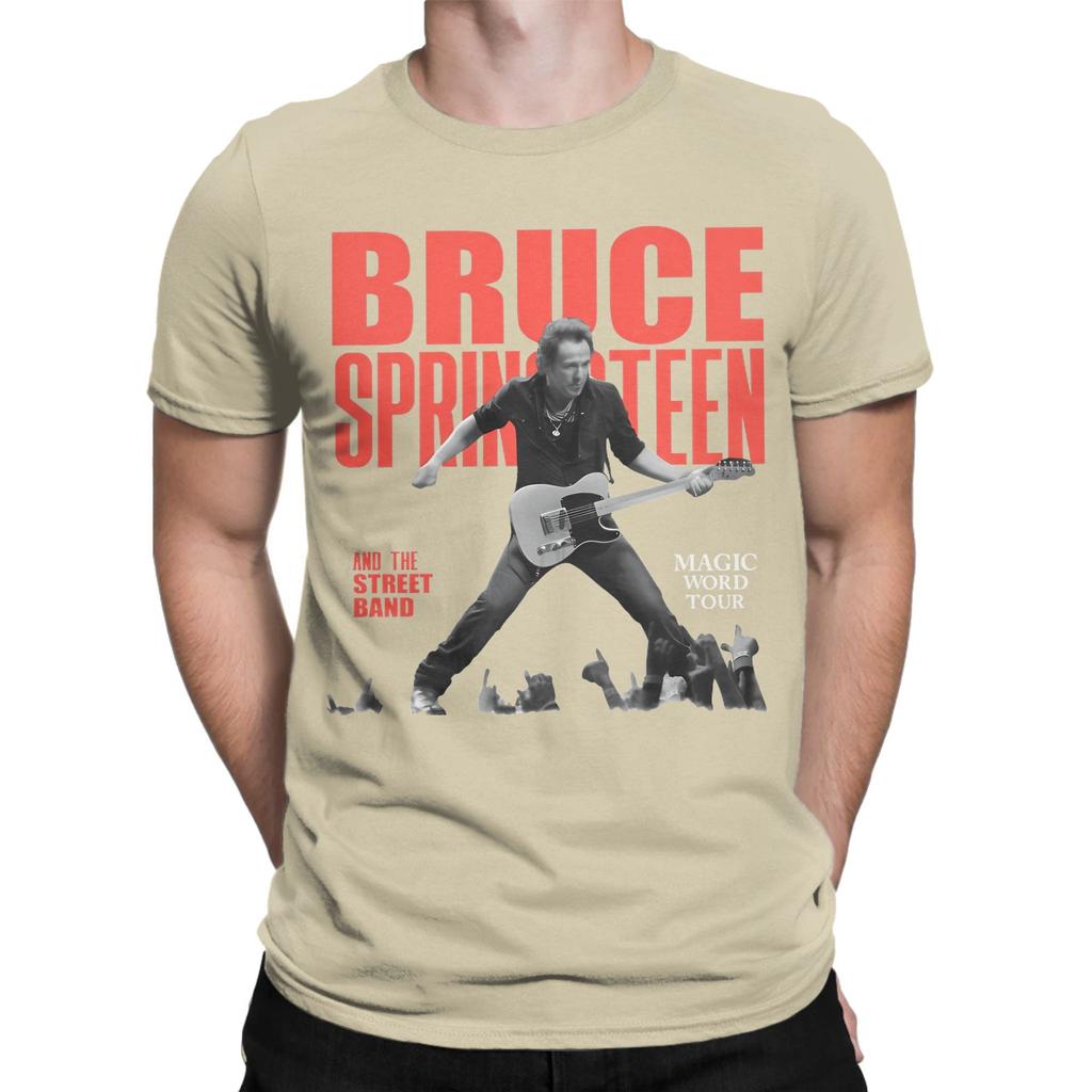 Футболка с графическим принтом для мужчин и женщин с мировым турне Брюса Спрингстина, футболка из чистого хлопка, футболки в стиле рок-н-ролл, одежда