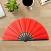 Складной веер, чистый цвет, сильный веер, легкий веер в стиле ретро, ​​веер кунг-фу, веер тай-чи, китайский танцевальный веер, украшение для вечеринки, веер