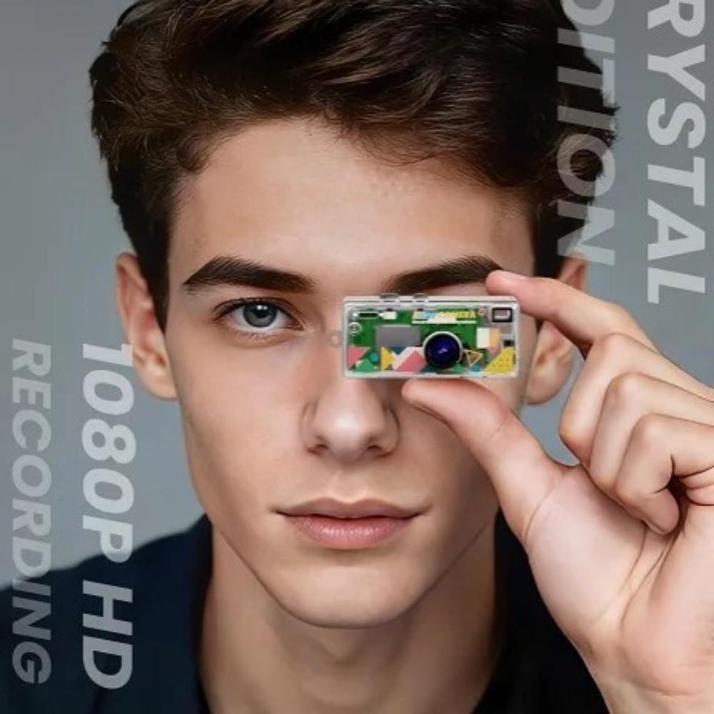 Прозрачный брелок Камера-большой палец Мини с записью видео 1080P HD Подвеска для рюкзака Цифровая камера CCD Камера для активного отдыха