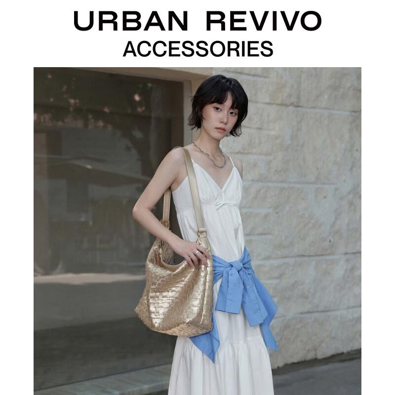 Женская сумка через плечо URBAN REVIVO с металлической плетеной отделкой