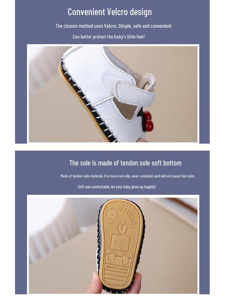 Осенние дышащие нескользящие туфли для малышек 0-1 года - Принцессный стиль