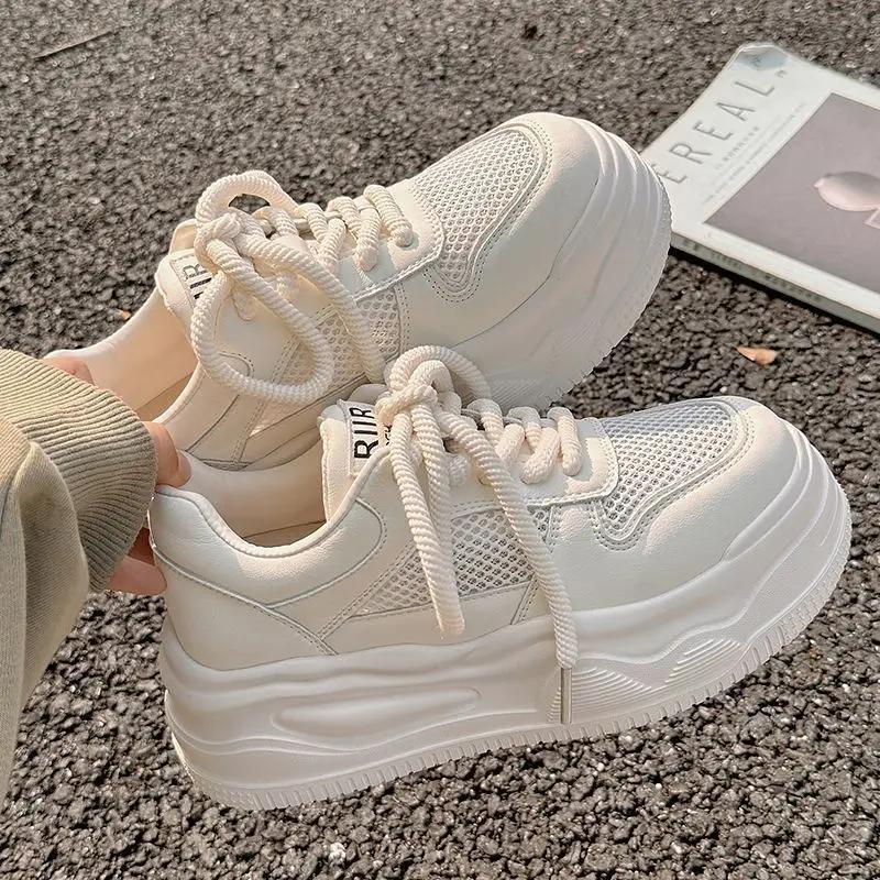 Fashion Women Sneakers Autumn Brand Luxury Flat Casual Light Vulcanize Shoes Footwear Zapatillas Mujer Mesh Breathable Shoes Zapatos