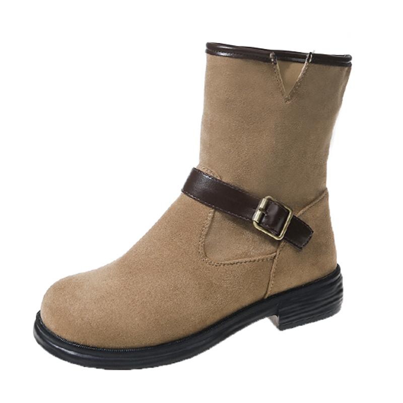 Модные женские зимние ботинки на толстой подошве из замши, модные удобные повседневные туфли для женщин 2024 года, зимнее дизайнерское платье для прогулок, челси, ботинки Mujer