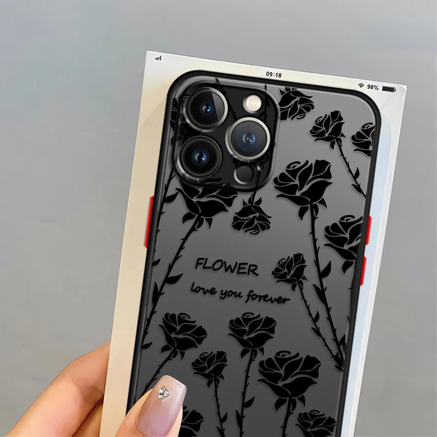 Любовь Ты Цветы Роза Чехол Задняя Крышка Телефона для iPhone 17 Pro Max 14 16 Plus XS XR 15 11 7 8 SE 12 13 Mini Air