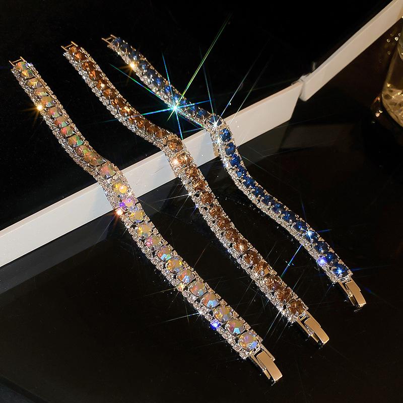 Diamond Geometric Buckle Bracelet Super Flash Niche Internet celebrity bracelet jewelry