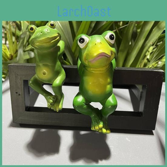 Frog Figurine Planter Frog Resin Flowerpot Decoration Flower Pot Edge Hanging Frog For Garden Potted Plants Bonsai