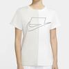 Nike T Shirts Women's White Crew Neck Moderate Straight Fit CU5808-072