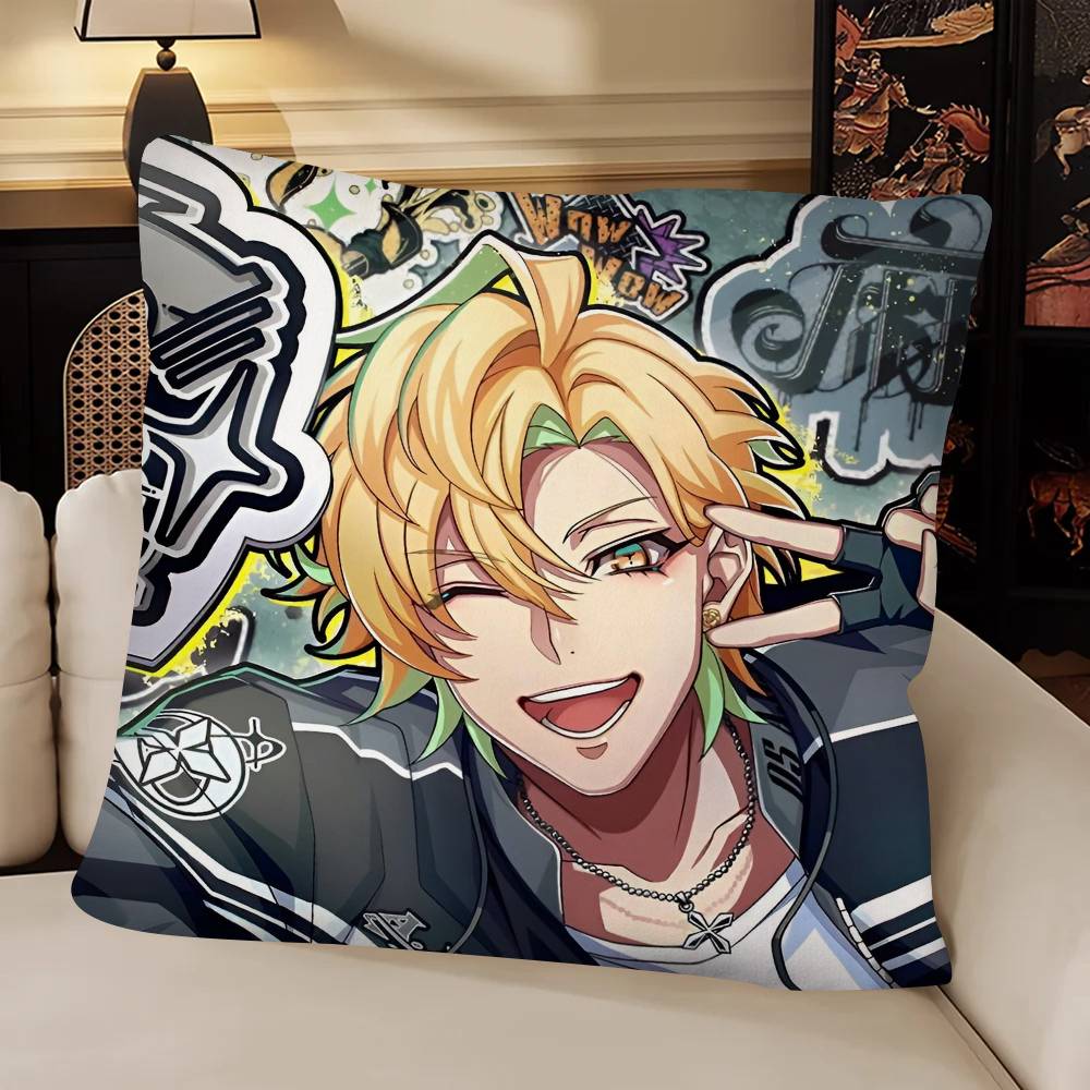 Hypnosis Mic Division Rap Battle Pillow Case Fashion Square Pillowcase Bedroom Sofa Room Ins Decoration Leisure