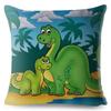 Наволочка с изображением динозавра Юрского периода и животного, наволочка из персиковой кожи, диван, домашний декор, наволочка