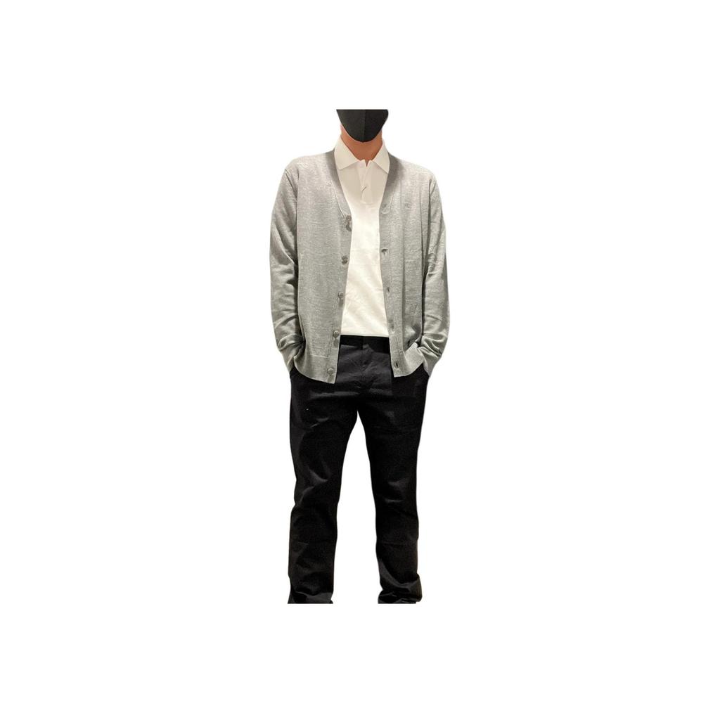 Calvin Klein Solid Color Simple Casual Comfortable Cardigan Sweater Men Sweater Gray 40QP317-030