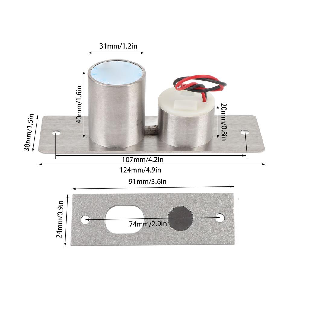 Электрический ригельный замок из нержавеющей стали, мини-врезной замок для безопасности двери, система контроля доступа