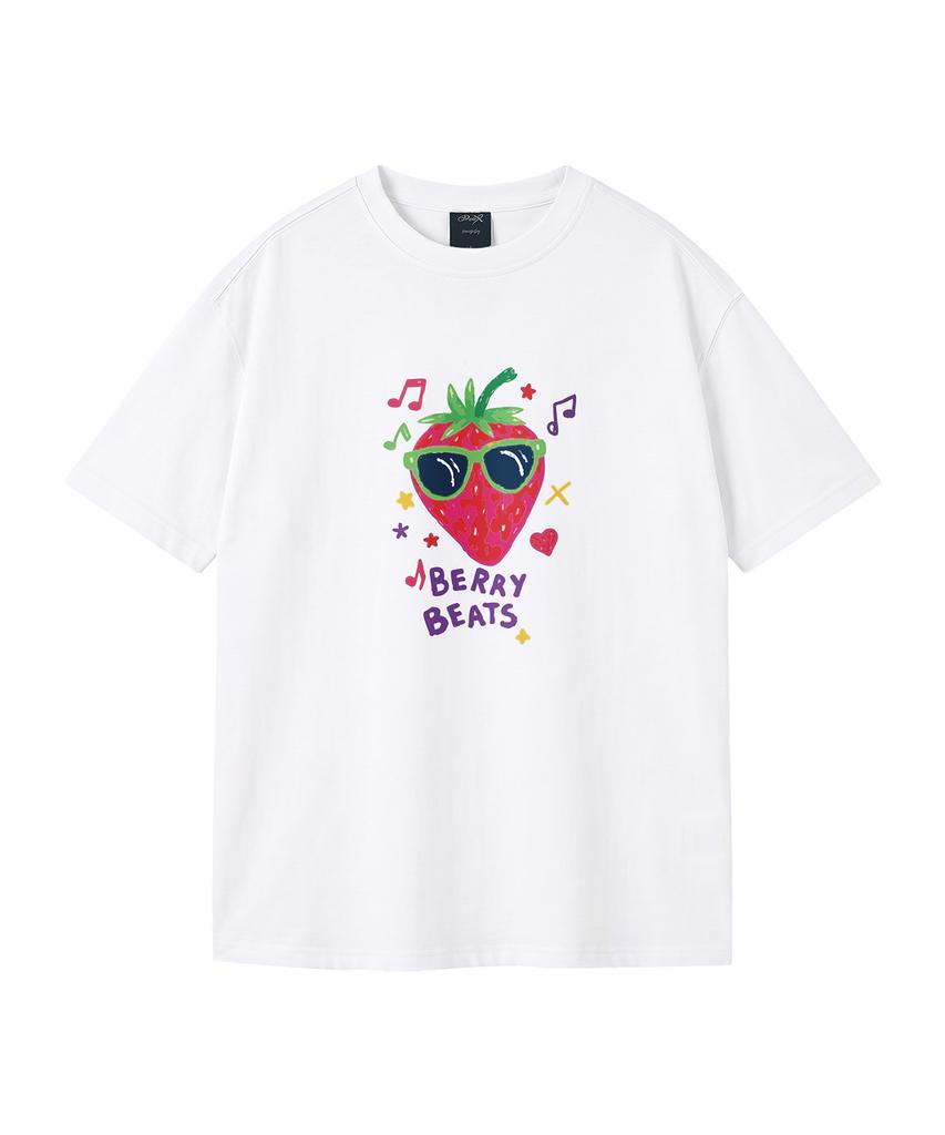 WILDROCK Berry Beats Pigment Oversized Short Sleeve T-Shirt (Cropped) (Type A)