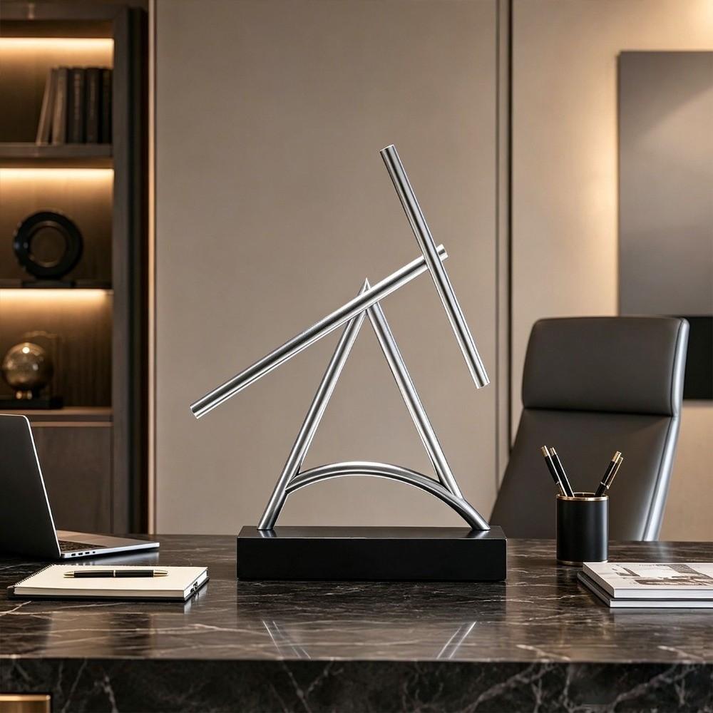 Rotating Structure Perpetual Motion Ornament Metal Balance Sculpture New Chaos Pendulum Home Decor