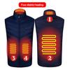 Men Heated Vest Smart Heated Vest Coat for Men with Built-in Carbon Fiber Wire Stand Collar Design Thermal Warmth Technology