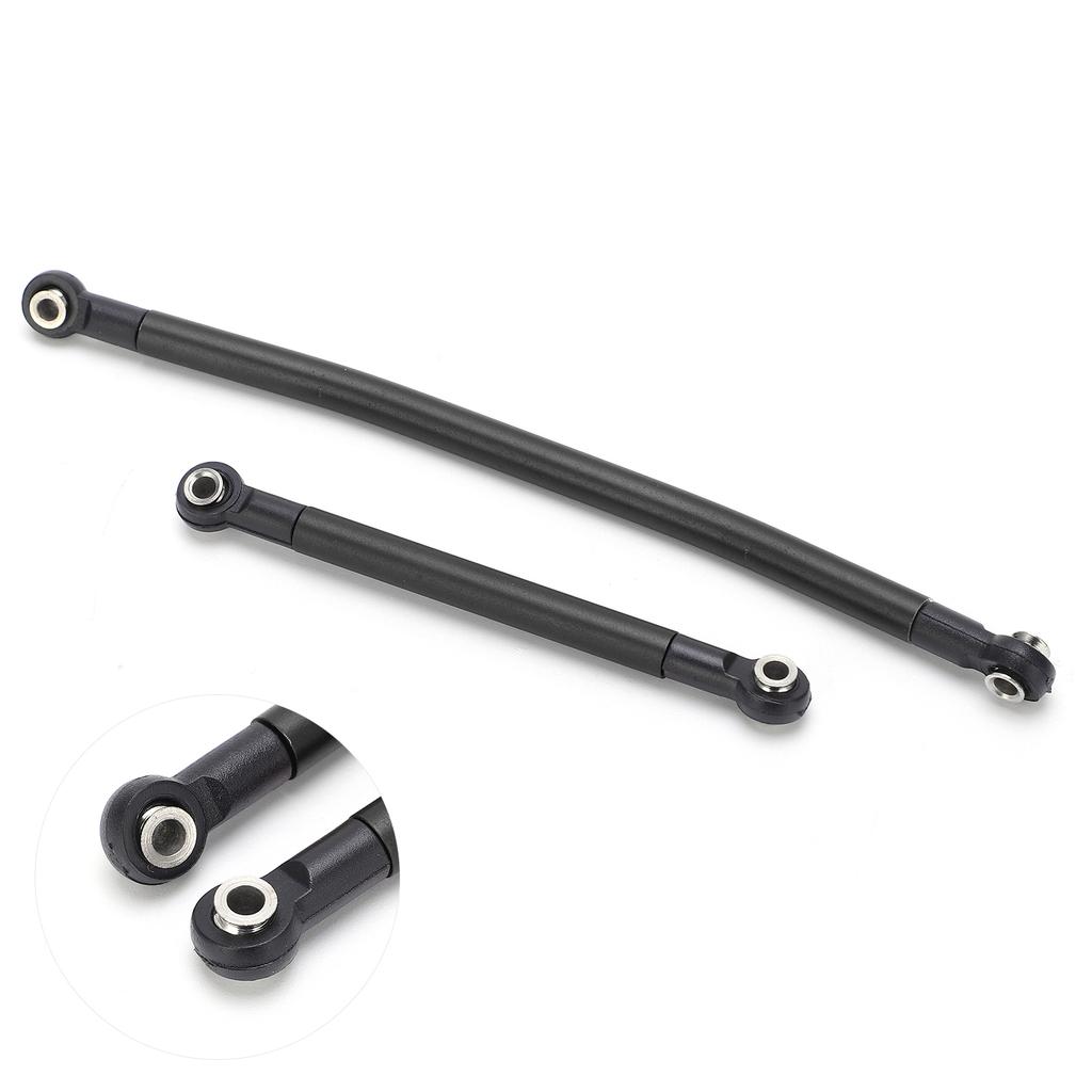 Aluminum Alloy Steering Link Linkage Tie Rod Kit for Axial Scx10 90046 90047 RC CarBlack