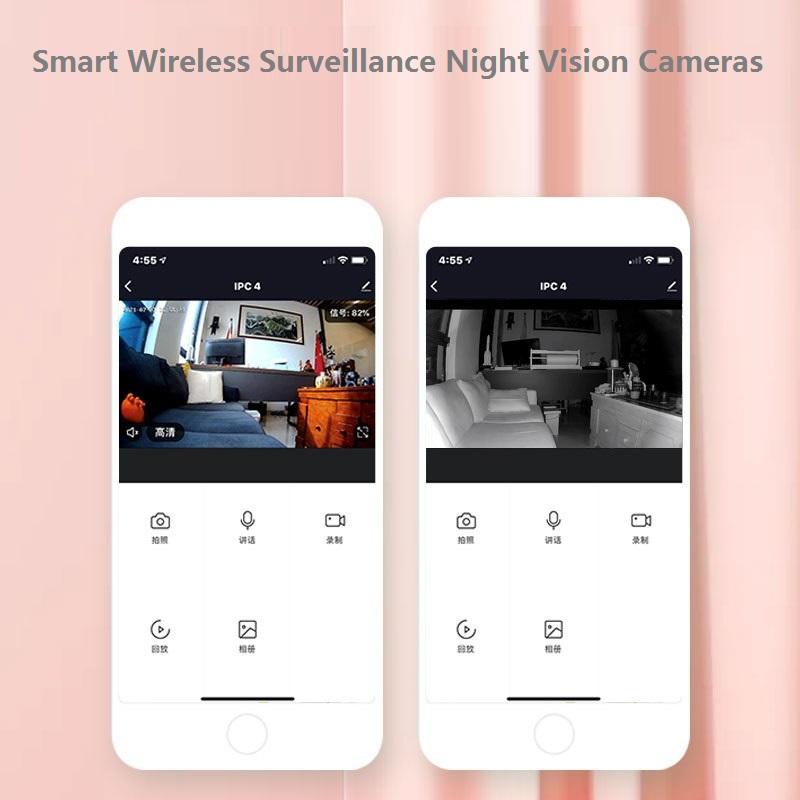 1080P HD Wi-Fi IP-часы с камерой, ветровыми радионянями для дома, умный дом, перезаряжаемые беспроводные камеры ночного видения