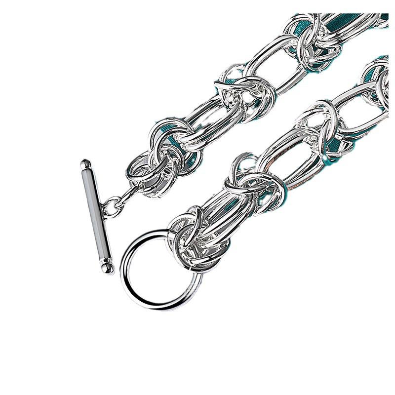 Плетеный браслет West Lake Silver Ring OT Buckle