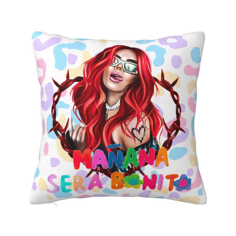 Reggaeton Music Karol G Manana Sera Bonito Throw Pillow Case Bedroom Cushions Cover For Sofa Chair Square Polyester Pillowcase