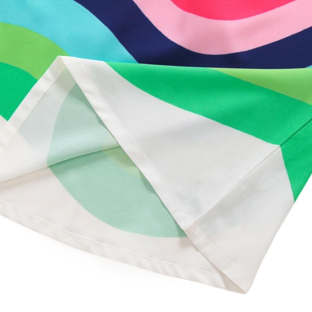 Платье на бретельках в радужную полоску для девочек, детская одежда, повседневная одежда, пляжное платье от солнца