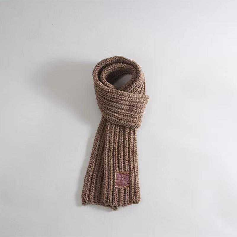 Модный теплый детский шарф, мягкий утеплитель для шеи, толстый зимний вязаный шарф для мальчиков и девочек