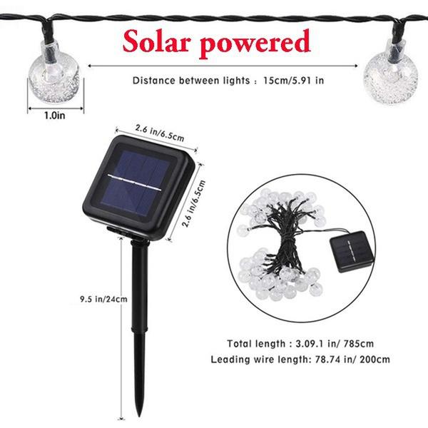 Солнечная гирлянда, глобус, уличный светодиодный светильник на солнечной энергии, водонепроницаемая солнечная пейзажная лампа, освещение для сада, патио, газона, двора, декор