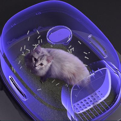 Кошачий туалет, большой, перезаряжаемый, стерилизующий, дезодорирующий, полностью закрытый туалет, большая емкость, УФ-стерилизация, удаление запаха у кошек