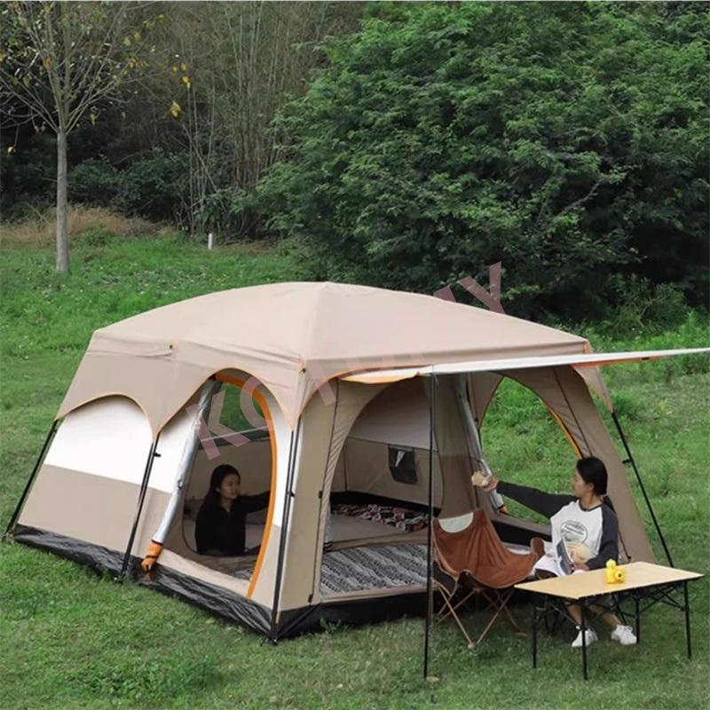 Палатка для кемпинга на открытом воздухе, большое пространство, оборудование для кемпинга, портативная, складная, защита от УФ-лучей, палатки с легкой установкой, подходят для 4-6 человек