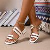 Женские повседневные нескользящие сандалии Элегантная дизайнерская обувь Удобные уличные сандалии Модные плоские тапочки Летние новые женские шлепанцы