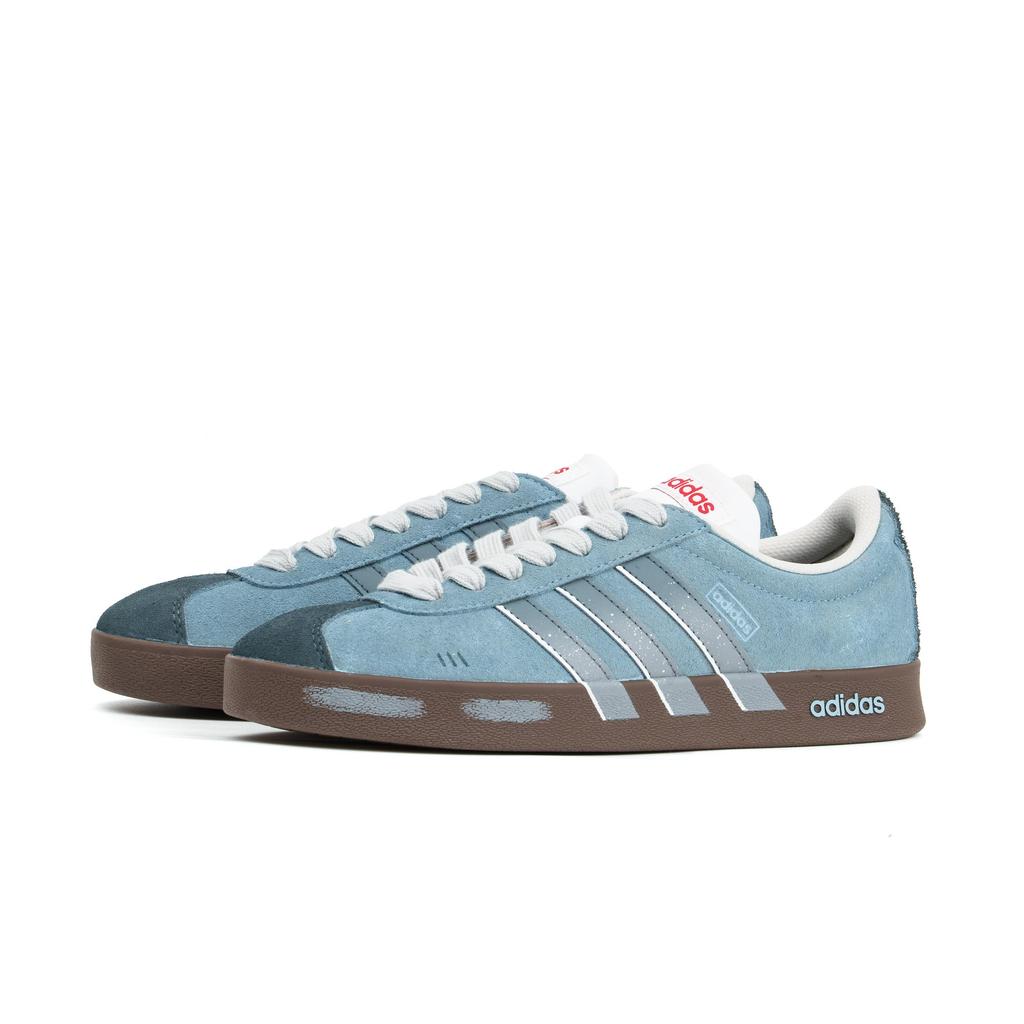 Adidas VL COURT 2.0 Abrasion Resistant Low top Skateboard Shoes Unisex Black Blue HQ1802(Team1106-)