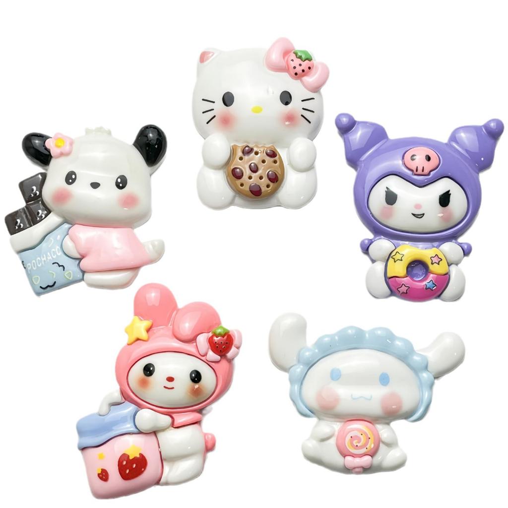 Мультяшные еда-игрушки Sanrio Смоляные аксессуары для DIY заколок и украшений для телефона