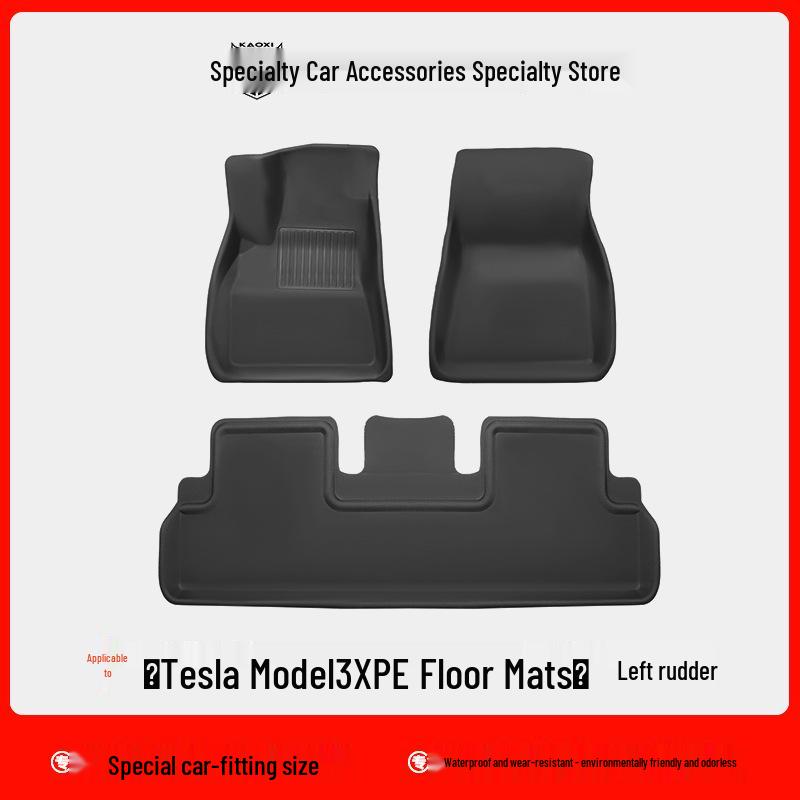 Водонепроницаемые XPE коврики для пола автомобиля Tesla Model 3 Refresh и экологичный коврик для багажника без запаха
