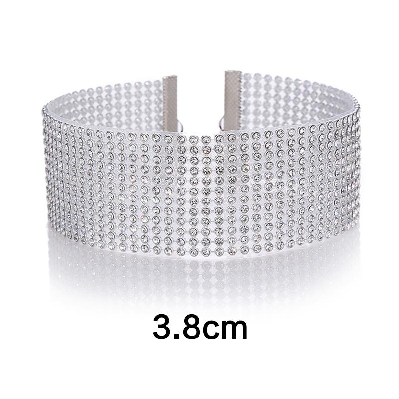 Women Fashion Full Diamond Crystal Rhinestone Choker Collar Chain Necklace Luxury Wedding Jewelry ARI