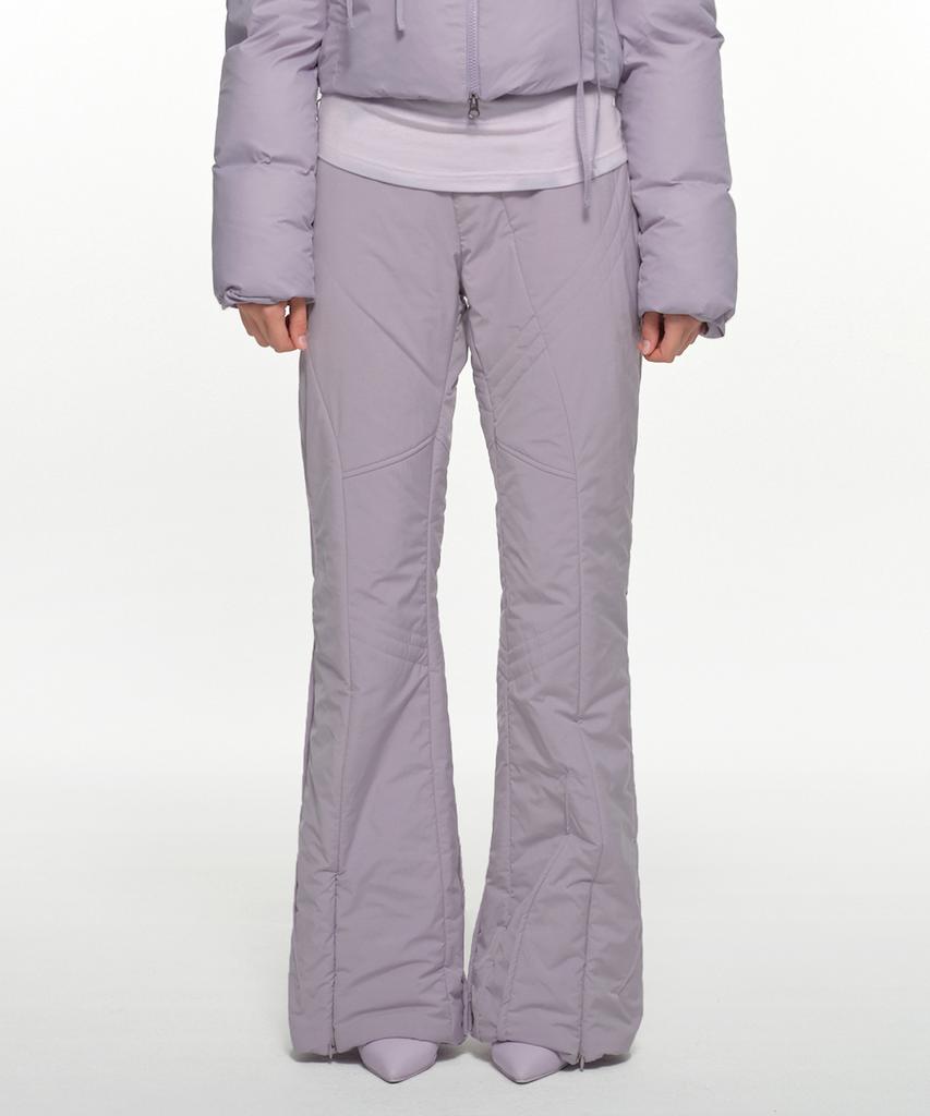 Nash Oblique Line Quilted Pants Lavender