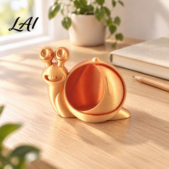 Portable Trinket Bowl 3D Printed Colorful Snail Storage for Small Items Creative Desktop Organizer Modern Home Solution with Hollow Spiral