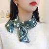 Silk Scarf Female Versatile Spring And Autumn Small Square Scarf Female Foreign Style Scarf Scarf Neck Protection Summer Scarf Silk Scarf Headband