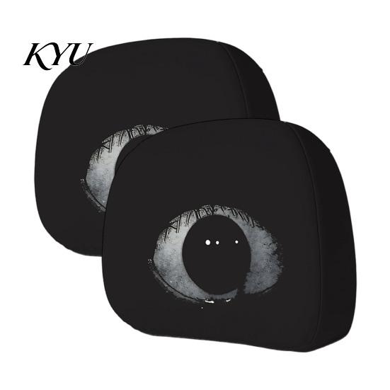 Universal Fit Headrest Covers 2Pcs Spooky Car Covers, Cartoon Evil Face Auto Seat Funny Accessories Protectors, Elastic Protectors for Cars
