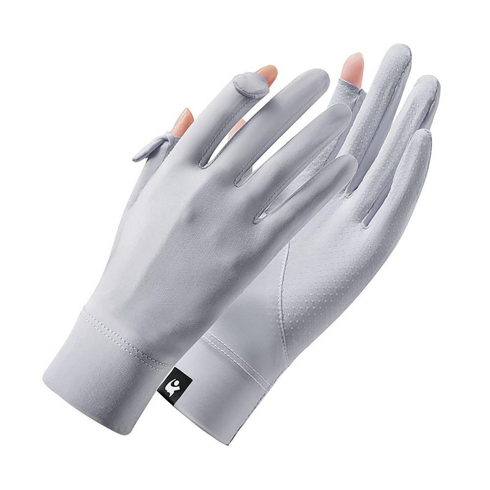 Перчатки для сенсорных экранов с защитой от ультрафиолета, перчатки для верховой езды Ice Silk, полезные солнцезащитные перчатки для улицы